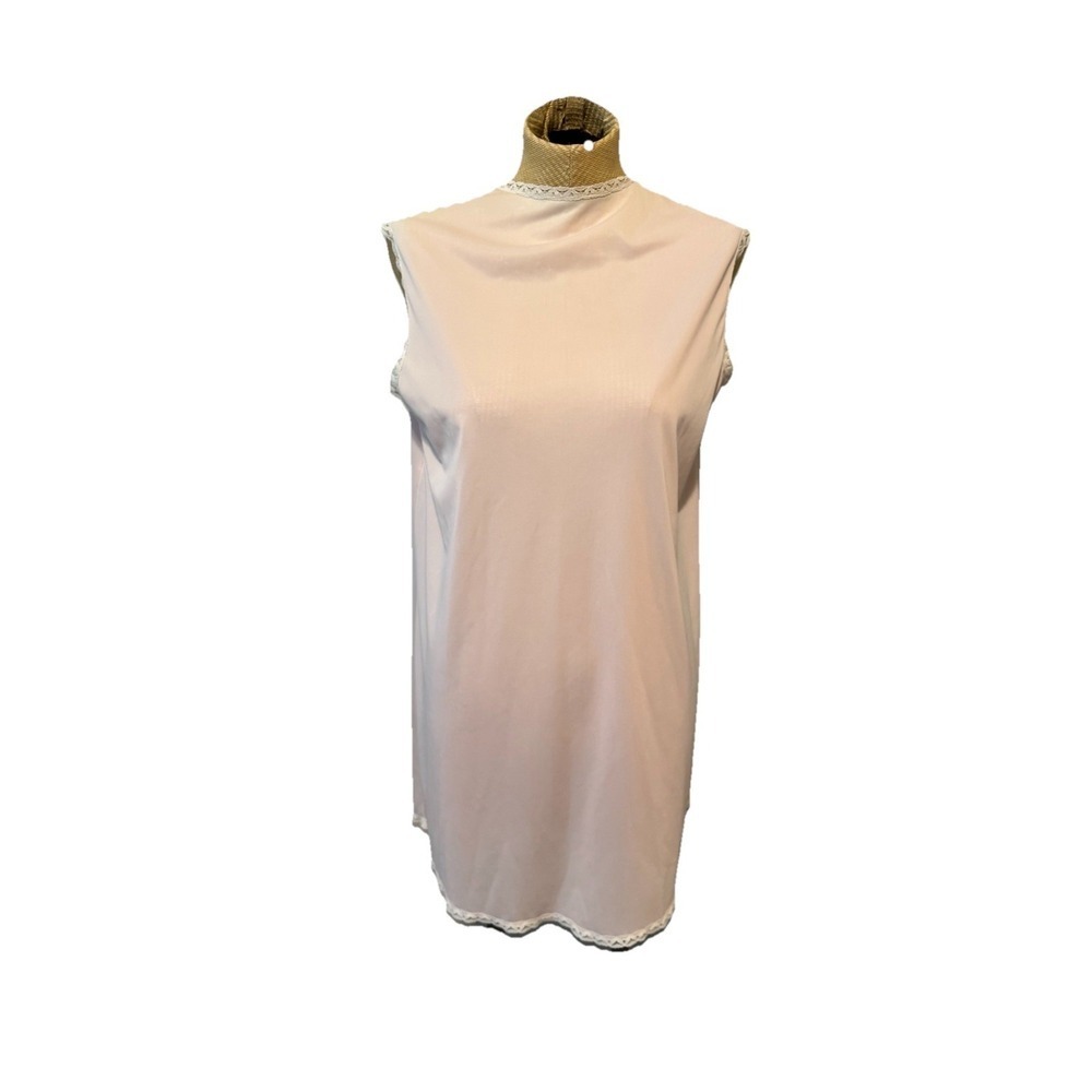 Vintage Vanity Fair Sleeveless Nightgown Size Small Pink Champagne Shift Dress